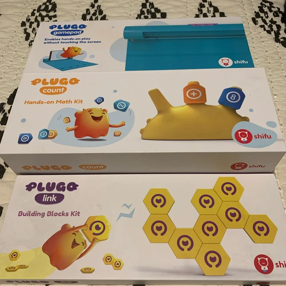 Shifu Plugo Count & Plugo Link Educational Game Kit - Yellow